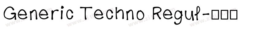 Generic Techno Regul字体转换